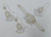 Elegant Beaded Pearl Choker Set