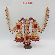 Red Color Sahara Earrings & Tikka Set | Various Styles
