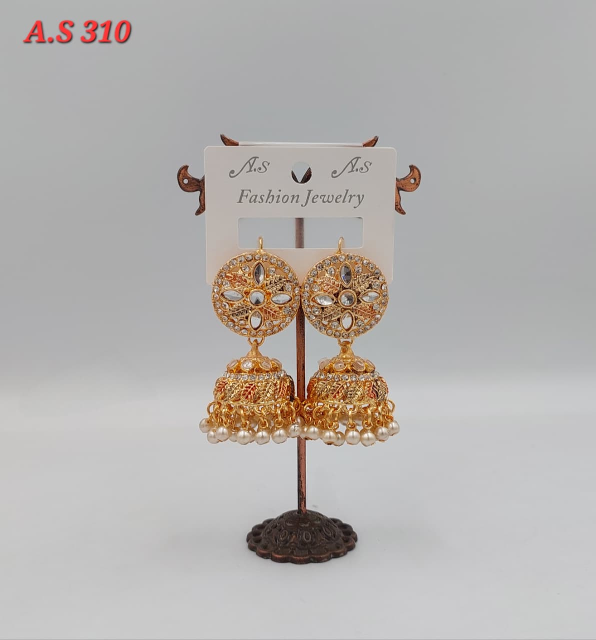 Jumka Golden with small Mirror
