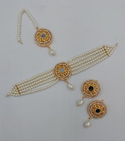 Plain and Elegant pearl Choker Set