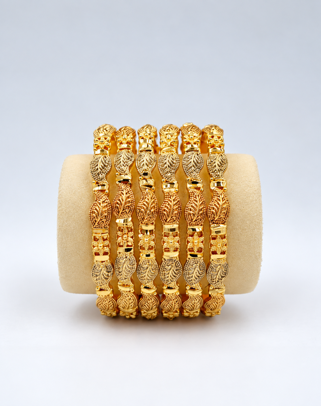 6 pieces Bangles Set, Golden & Silver Color options